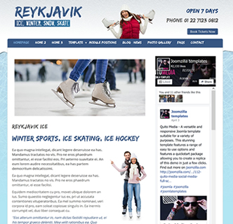 Joomla ice skating template, winter template, joomla ice hockey template