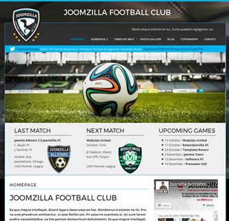 Joomla Soccer Template, Football Club Joomla Template, Joomla Football